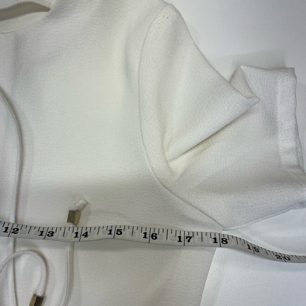 WAYF Ivory Lace Up Short Sleeve Blouse Top Size XS - Picture 6 of 8